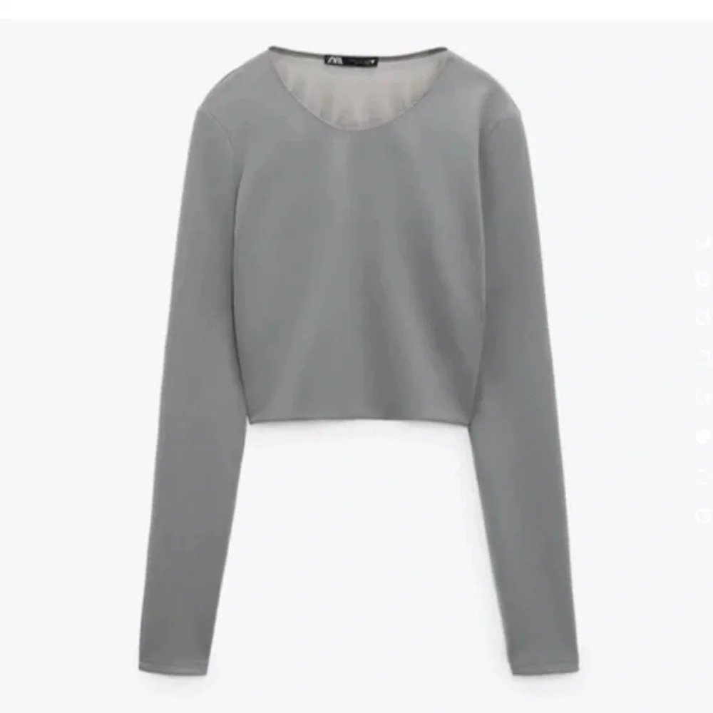 ⭐️Zara Sage Green Long Sleeve Mesh Blouse - Picture 2 of 6